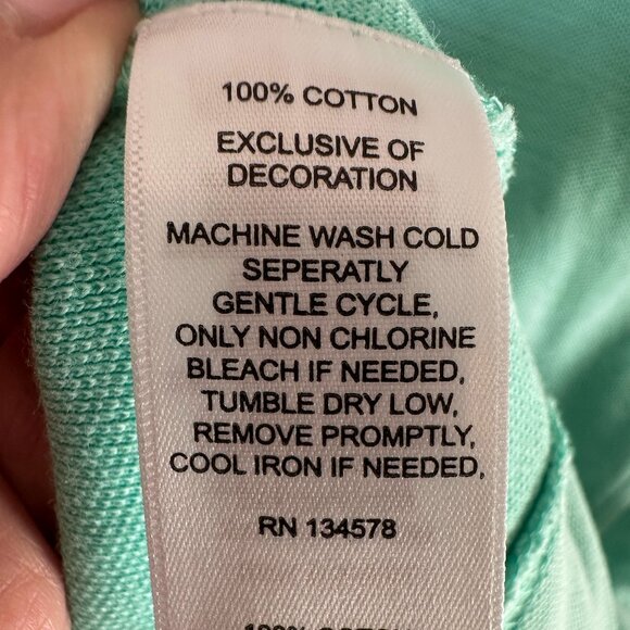 Vineyard Vines Saltwater Quarter-Zip Pullover Men's XL Aqua Teal - NWT - Picture 6 of 8